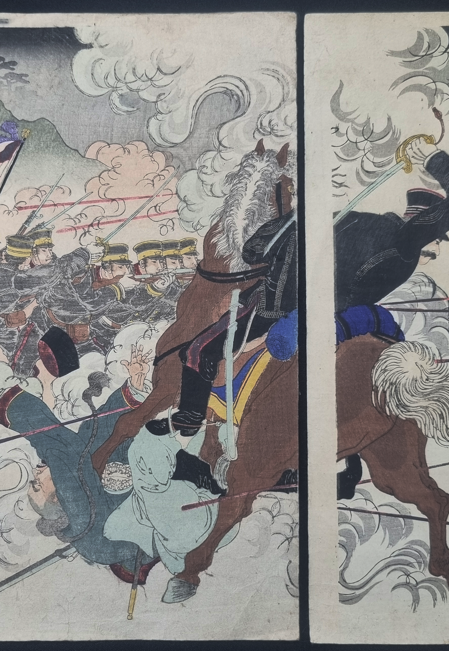 SENSŌ-E - Scène uit de Chinees-Japanse oorlog - door Watanabe Nobukazu - 1894