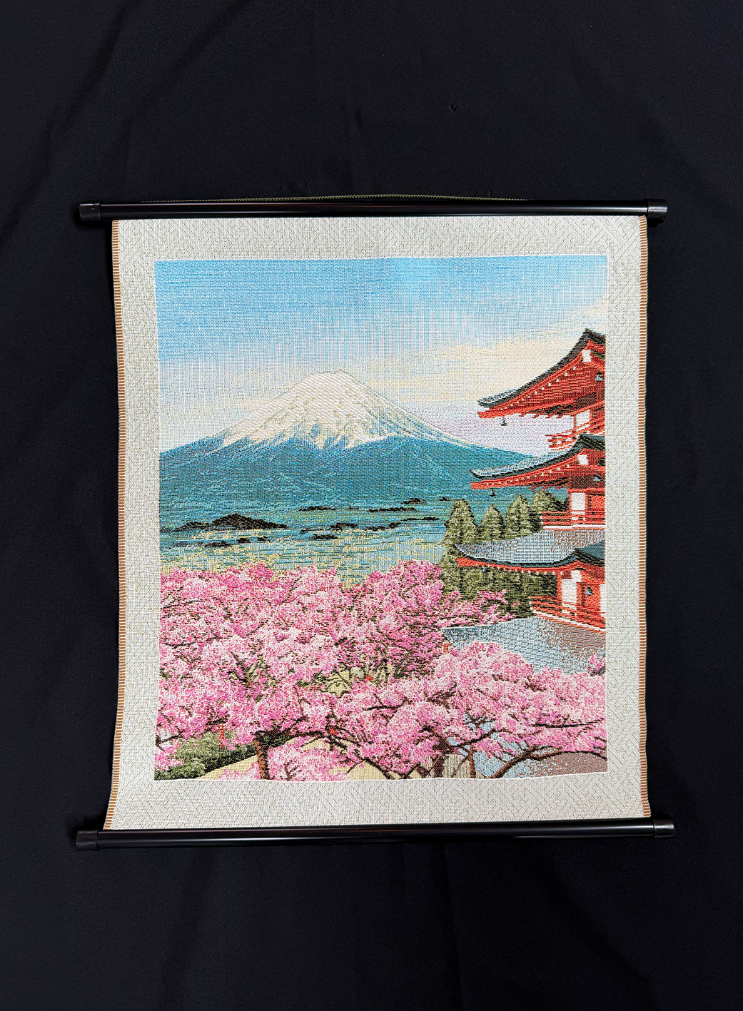 Mount Fuji & Chūreitō Pagoda – Japanischer Gobelin