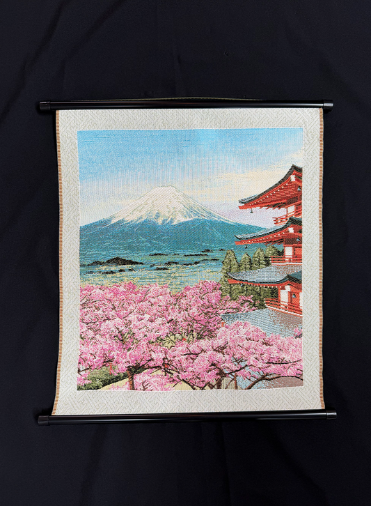 Mount Fuji & Chūreitō Pagoda – Japanischer Gobelin